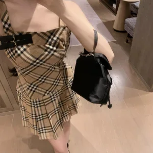 Luxury High Quality Burberry Plaid Dresses For Autumn