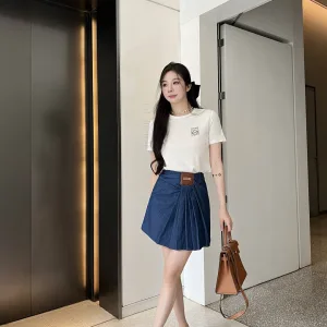Designer 1:1 Loewe Denim Short-Sleeved Shirts For Summer