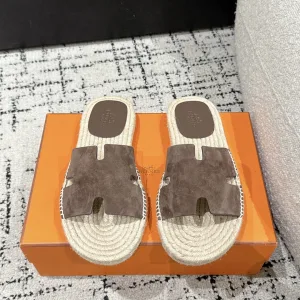 High Quality Hermes Slippers Color Genuine Leather Cowhide Spring Summer