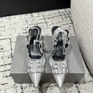 High Quality AAA Balenciaga High Heels Red Genuine Leather Sheepskin Spring Summer