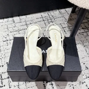 Super Clone Luxury Chanel Ballet Shoes Genuine Leather Sheepskin Woven Fabric