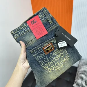 Designer High Quality Dolce & Gabbana Jeans Ash Exquisite Workmanship Winter