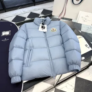 Luxury Reps Moncler Outerwear Red Goose Down Nylon Fabric Patch Zippered Pocket