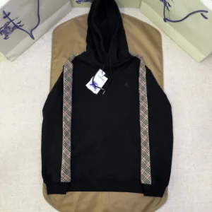 Designer Burberry Hoodie Red Cotton Fleece Quick-Drying Embroidery