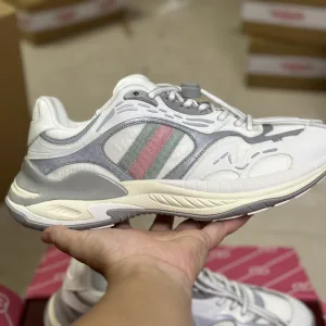 Super Clone Gucci Sneakers Red Eva Mesh Rubber Carbon Fiber Plate Lace Breathable Color Blocking