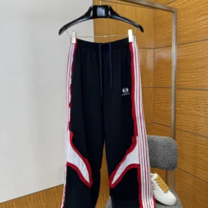 High Quality Reps Balenciaga Trousers Red Cotton Embroidery