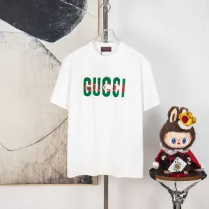 Aaa Gucci Suede Short-Sleeved T-Shirt