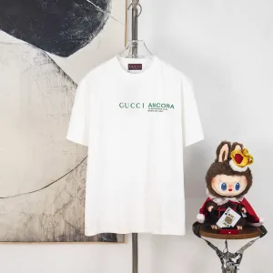 Aaa Designer Gucci Suede Short-Sleeved T-Shirt
