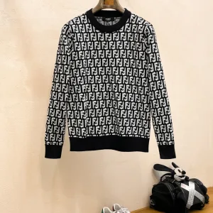 AAA High Quality Fendi Sweaters Ash Wool Autumn Winter And Early Even Stitching