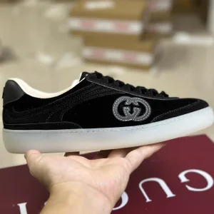 Super Clone Gucci Sneakers Suede Cowhide Pu Outsole Tpu Lace Sophistication Autumn Winter