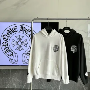 Designer Chrome Hearts Hoodie Ash Cotton Silk Street Style Understated Luxury High-End Embroidery