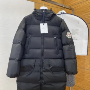 Super Clone AAA Moncler Down Jacket Black Duck Embroidery