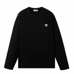 Reps AAA Chanel Undershirt Red Cotton Pure Embroidery Color Blocking
