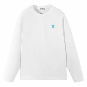 Super Clone Chanel Undershirt Red Cotton Pure Embroidery Color Blocking