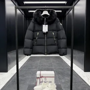 Super Clone Moncler Outerwear Red Wool Goose Down Polyester Lace Classic And Elegant Zippered Pocket