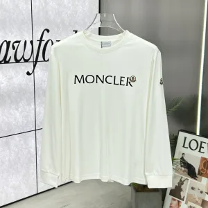 AAA Moncler Long-Sleeved T-Shirt Red Cotton Long-Staple Silk Modal Autumn Winter