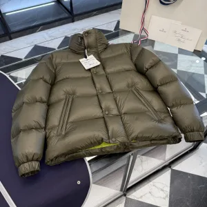 Luxury Moncler Outerwear Green Down Plush