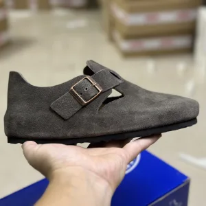 High Quality Birken Sneakers Red Eva Genuine Leather Suede Cowhide Rubber Sturdy And Durable
