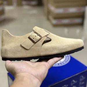 High Quality Luxury Birken Sneakers Red Eva Genuine Leather Suede Cowhide Rubber Sturdy And Durable