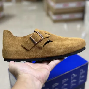 Luxury Birken Sneakers Red Eva Genuine Leather Suede Cowhide Rubber Sturdy And Durable