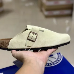 Designer High Quality Birken Sneakers Green Eva Genuine Leather Suede Cowhide Rubber Sturdy And Durable