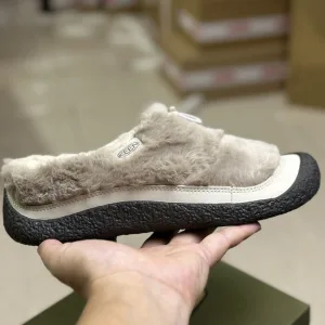 Designer Keen Sneakers Brown Wool Down Rubber Outsole Winter