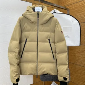 Luxury Super Clone Moncler Jacket Ash Silk Goose Down Duck Nylon Crisp Silhouette Embroidery
