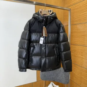Designer Super Clone Burberry Down Jacket Red Duck Glossy Fabric