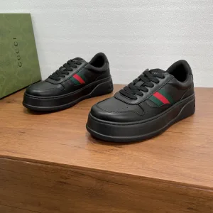 High Quality Designer Gucci Calfskin Sneakers For Fall