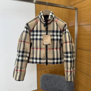 Designer Super Clone Burberry Down Jacket Blue Cotton Duck Suitable For Various Body Types Sophistication