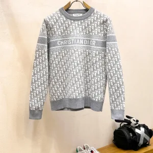 AAA Dior Sweater Ash Wool Cashmere Spandex Winter