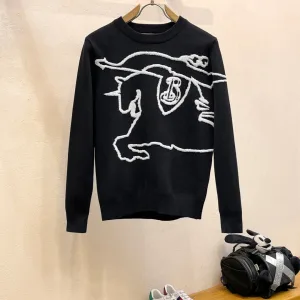 Designer High Quality Burberry Sweater Ash Wool Cashmere Spandex Winter