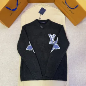Luxury Super Clone Louis Vuitton Sweater Color Wool Jacquard High-Quality Materials Summer