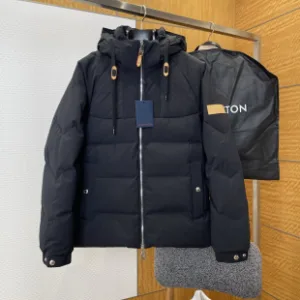 Super Clone Louis Vuitton Down Jacket Red Nylon Fabric Adjustable Drawstring Sophistication Patch