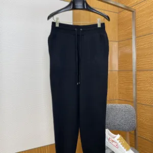 AAA Burberry Casual Trousers Red Cashmere Nylon Spandex Minimalist Style Side Pockets