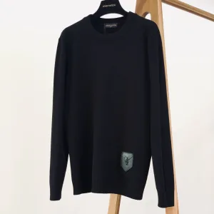 High Quality AAA Louis Vuitton Knitwear Ash Cashmere Sophistication Autumn Winter And Leather Patch
