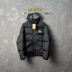 Reps AAA Stussy Work Clothes Red Down Polyester Nylon Velvet Fleece Streetwear Skateboarding Embroidery Patch