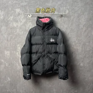 High Quality Stussy Work Clothes Red Down Polyester Nylon Velvet Fleece Streetwear Skateboarding Embroidery Patch