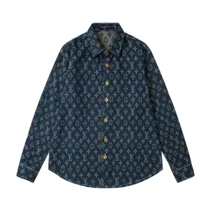 Luxury High Quality Louis Vuitton Denim Shirts For Autumn