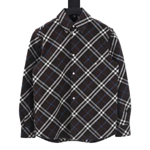 Luxury Burberry Shirts Cotton Combed Wool Flannel