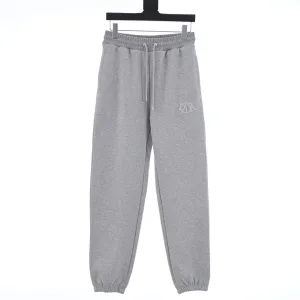 Designer Dior Trousers Red Cotton Wool Fleece Embroidery