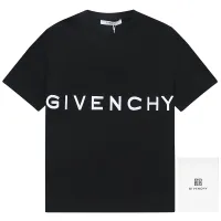 Designer Luxury Givenchy Short-Sleeved T-Shirt Red Cotton Spring Summer