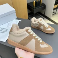 AAA Reps Margiela Skate Shoes Wool Genuine Leather Top-Grain Cowhide Sheepskin Suede Patchwork Rubber Winter Patch