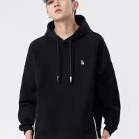 Designer Luxury Hazzys Long-Sleeved Sweatshirt Red Cotton Fleece Fabric Suitable For All Body Types Winter