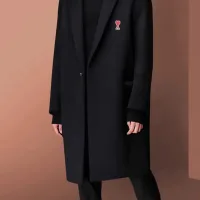 AAA Luxury Ami Overcoat Brown Cotton Wool Merino Duck Down Winter