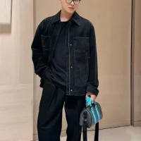 Luxury High Quality Louis Vuitton Outerwear Red Jacquard Denim Patch