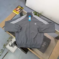 High Quality Designer Adidas Coat Red Woven Fabric