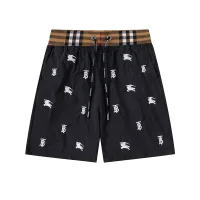 Super Clone High Quality Burberry Beach Shorts Black Mesh Embroidery