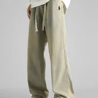 Designer Ralph Lauren Pants Red Relaxed Fit Adjustable Drawstring Suitable For All Body Types Autumn