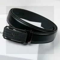 Designer Super Clone Armani Belt Red Top-Grain Cowhide